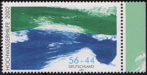 BRD: MiNr. 2278 A I, "Hilfe für die Hochwassergeschädigten", Typ I, Rand, pfr.