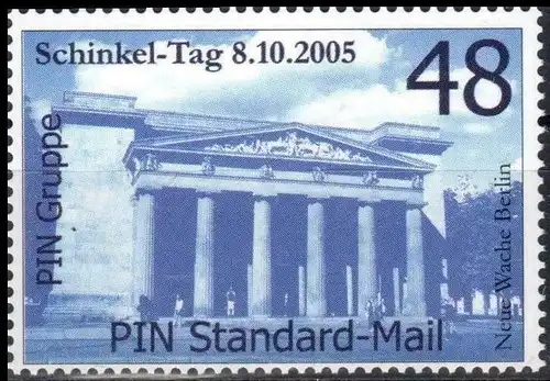 PIN AG: MiNr. 107 I, "Schinkel-Tag - Auftakt zum Schinkel-Jahr 2006", Satz, pfr.