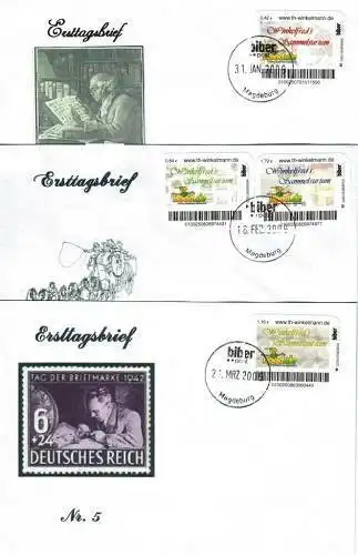 Biberpost: "Winkelfred's Sammelsurium", Satz, Typ VI, FDC