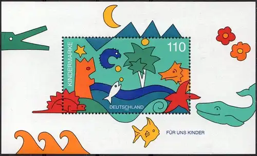 BRD: MiNr. 1980 Bl. 42, "Für uns Kinder", Block, postfrisch