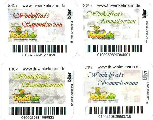 Biberpost: "Winkelfred's Sammelsurium", Satz, postfrisch