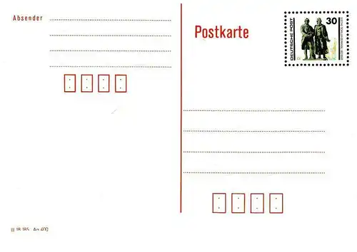 DDR: MiNr. P 107 I, "Bauten und Denkmäler", ungebraucht