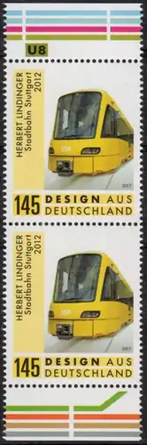 BRD: MiNr. 3349, "Design aus Deutschland (III): Stadtbahn Stuttgart", Paar, pfr.