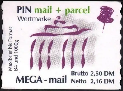 PIN AG: MiNr. 5, 28.08.2000, "Brandenburger Tor, Berlin", postfrisch