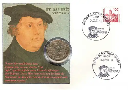 DDR: MiNr. 3350, "Bauwerke und Denkmäler", Numisbrief, ESSt.