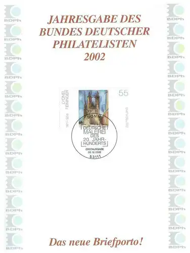 BR Deutschland: 2002, Jahresgabe des BDPh e. V., mit Zeitschrift "philatelie"