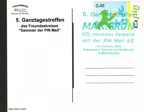 PIN Mail: MiNr. 159, "Ampelmännchen", Postkarte, SSt. "5. Ganztagstreffen"