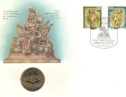 DDR: MiNr. 3318 - 3319, "Zeughaus", Numisbrief, ESSt.