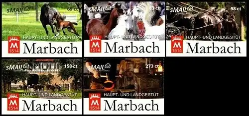 sMAIL: "Haupt- und Landgestüt Marbach", Satz, postfrisch
