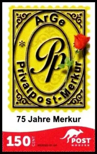 PostModern: 00.3.2022, "75 Jahre Merkur", Satz, postfrisch