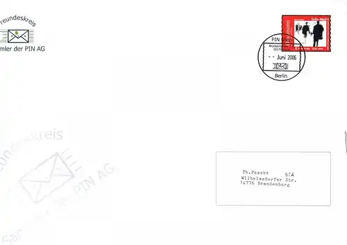 PIN AG: MiNr. P 13, "Dussmann", Wert zu 0,70, Ganzsache (3)