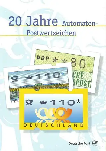 BRD: ATM MiNr. 2 (4 Typen) und MiNr. 3, EB 6/1999, Sonderstempel