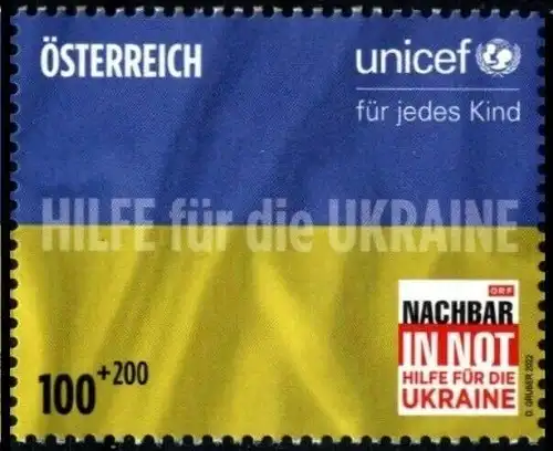Österreich: MiNr. 3641, "Gemeinsam für den Frieden: Ukraine:", pfr.