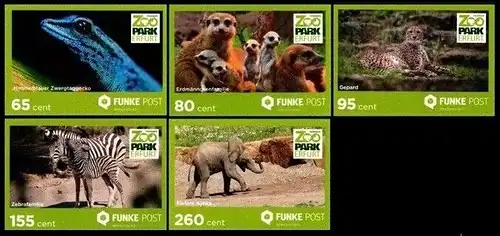 Funke Post: MiNr. , "Thüringer Zoopark Erfurt", Satz, postfrisch
