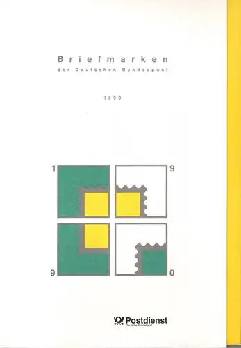 BRD: 1990, Jahrbuch, "Briefmarken der Deutschen Bundespost", broschiert