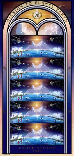 UNO New York: MiNr. 633 - 634 KB, "Internationales Weltraumjahr", postfrisch