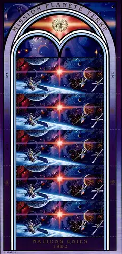 UNO Genf: MiNr. 219 - 220 KB, "Internationales Weltraumjahr", postfrisch