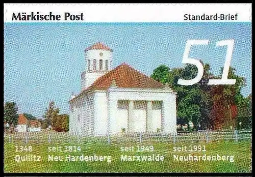 Märkische Post: MiNr. 38, "200 Jahre Neuhardenberg", Satz, postfrisch
