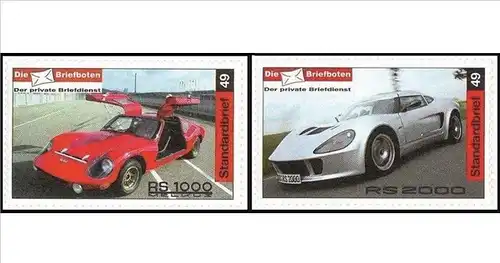 Briefboten: MiNr. 48 - 49, "Rennsport-Faszination Melkus", Satz, postfrisch