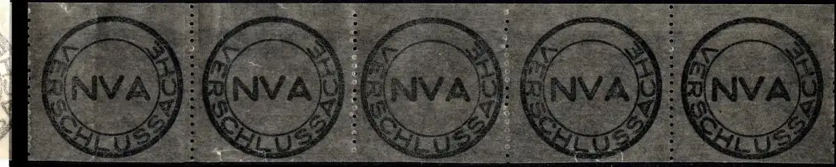 DDR - Dienstpost in der NVA, "Verschlussache", 5er-Streifen, postfrisch