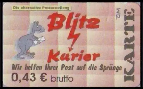 Blitz-Kurier: MiNr. 24, "4. Ausgabe", Wert zu 0,43 EUR, postfrisch