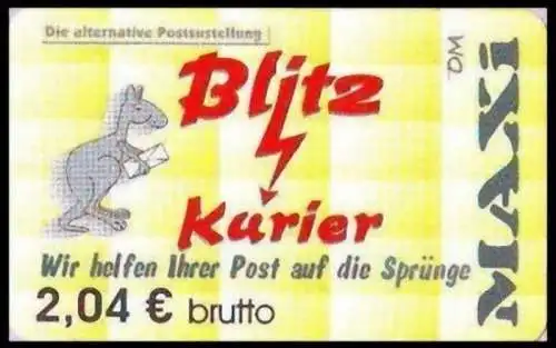 Blitz-Kurier: MiNr. 20, "3. Ausgabe", Wert zu 2,04 EUR, postfrisch