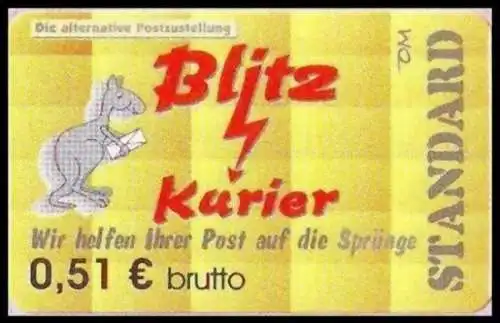 Blitz-Kurier: MiNr. 17, 15.05.2006, "3. Ausgabe", Wert zu 0,51 EUR brutto, postf