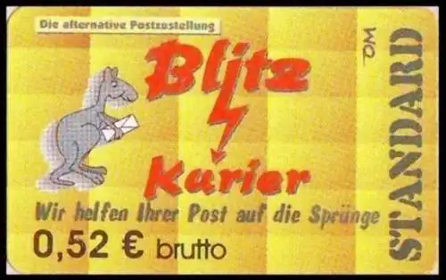 Blitz-Kurier: MiNr. 25, "4. Ausgabe", Wert zu 0,52 EUR, postfrisch