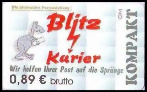 Blitz-Kurier: MiNr. 18, "3. Ausgabe", Wert zu 0,89 EUR, postfrisch