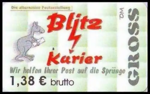Blitz-Kurier: MiNr. 19, "3. Ausgabe", Wert zu 1,38 EUR, postfrisch