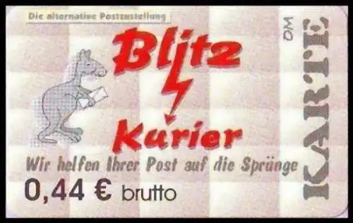 Blitz-Kurier: MiNr. 16, "3. Ausgabe", Wert zu 0,44 EUR, postfrisch