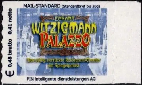PIN AG: MiNr. 32, 12.01.2004, "Witzigmann Palazzo", Wert zu 0,48 EUR, postfrisch
