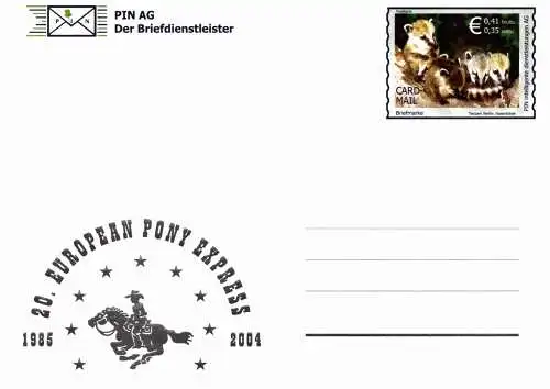 PIN AG: MiNr. KB 5, "European Pony Express", Ganzsache, ungebr.