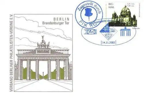 PIN AG: MiNr. 12, "Sehenswürdigkeiten: Dom", 1,25 EUR, Beleg, SSt. "IBB 2003"