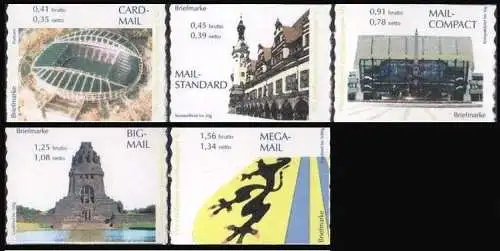 PIN AG: MiNr. 15 - 19, "Leipziger Sehenwürdigkeiten", postfrisch