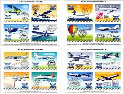 BRD: 4 Vignetten "Aus der Geschichte der Luftfahrt", postfrisch
