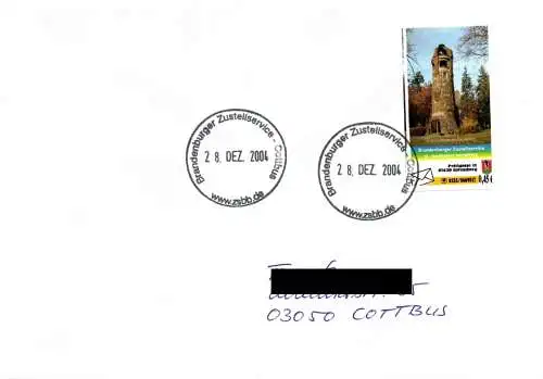 ZSBB: Nr. 2, "ZSBB Spremberg", Ganzstück, Tagesstempel ZSBB