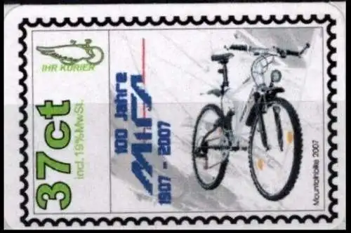 Sangerhäuser Kurier: MiNr. 13 I, 02.07.2007, "MIFA", SELTEN, postfrisch