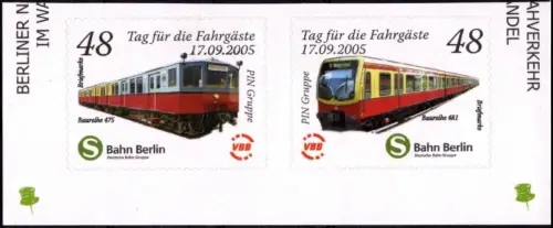 PIN AG: MiNr. 97 - 98, "Berliner Nahverkehr (II)", ohne Bogennummer, pfr.