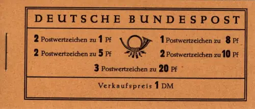 BRD: MH MiNr. 4 Y I, 00.02.1960, "Heuss", postfrisch
