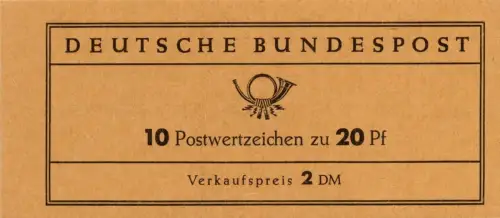 BRD: MH MiNr. 9 v, 23.07.1963, "Bach", postfrisch