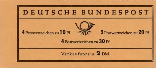 BRD: MH MiNr. 12 au, "Brandenburger Tor", postfrisch