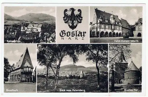 Goslar, Harz, Mehrbild AK,  gel. 1956 
