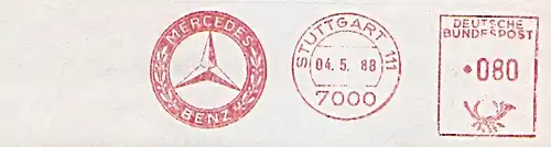 Freistempel Stuttgart - Mercedes Benz (Abb. Mercedesstern) (#98)