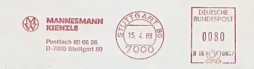 Freistempel B66 0957 Stuttgart - Mannesmann Kienzle (#206)