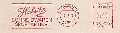 Freistempel B66 7467 Solingen - Herbertz Schneidwaren (#334)