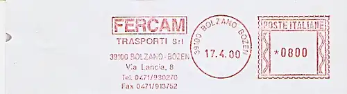 Freistempel Italien - Bozen - FERCAM Trasporti Srl (#333)