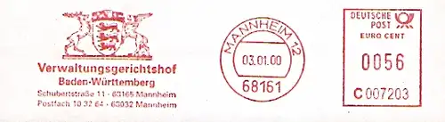 Freistempel C007203 Mannheim - Verwaltungsgerichtshof (#95)