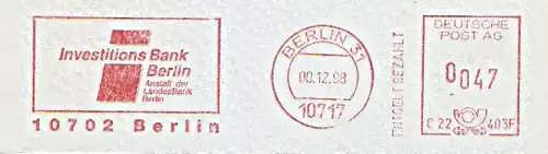 Freistempel C22 403F Berlin - Investitions Bank (#379)