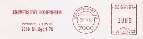 Freistempel C35 3628 Stuttgart - Universität Hohenheim (#370)